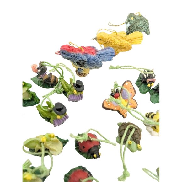 Vintage Resin Miniature Fruit & Animal hanging Ornaments Figurine Charms Set - Picture 4 of 11